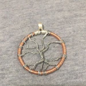 Handcrafted infinity tree pendant